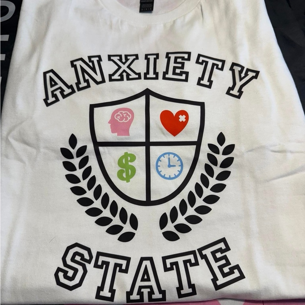 White Anxiety State Graphic T-Shirt